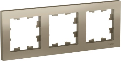 Рамка универсальная Systeme Electric AtlasDesign 3-м. шампань фото Рамка универсальная Systeme Electric AtlasDesign 3-м. шампань картинка